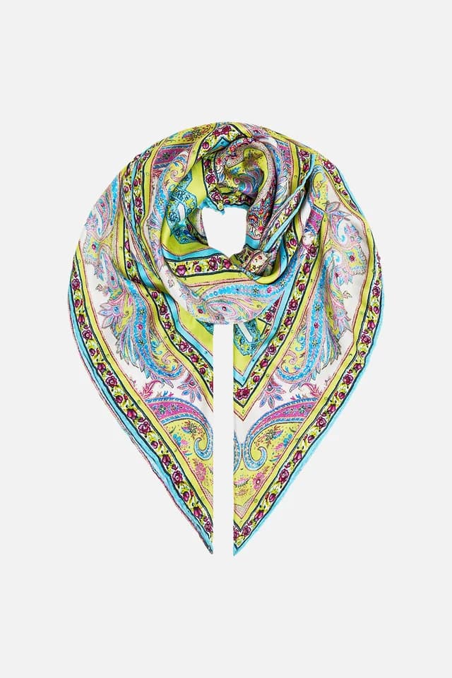 Camilla eBoutique LARGE CRYSTALLED SILK SQUARE SCARF MAGIC CARPET RIDE, image 1 of 1 from CAMILLA