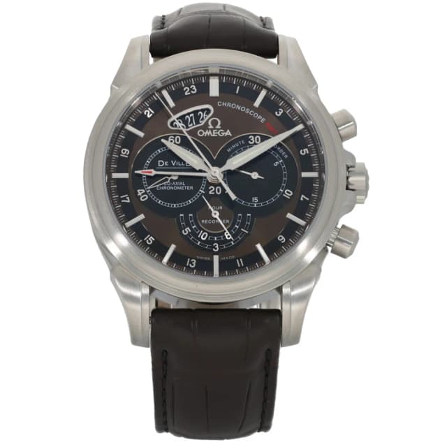 Omega De Ville Chronoscope 422.13.44.52.13.001 44mm Stainless Steel Watch in Leather from H&T, photo 1 of 1