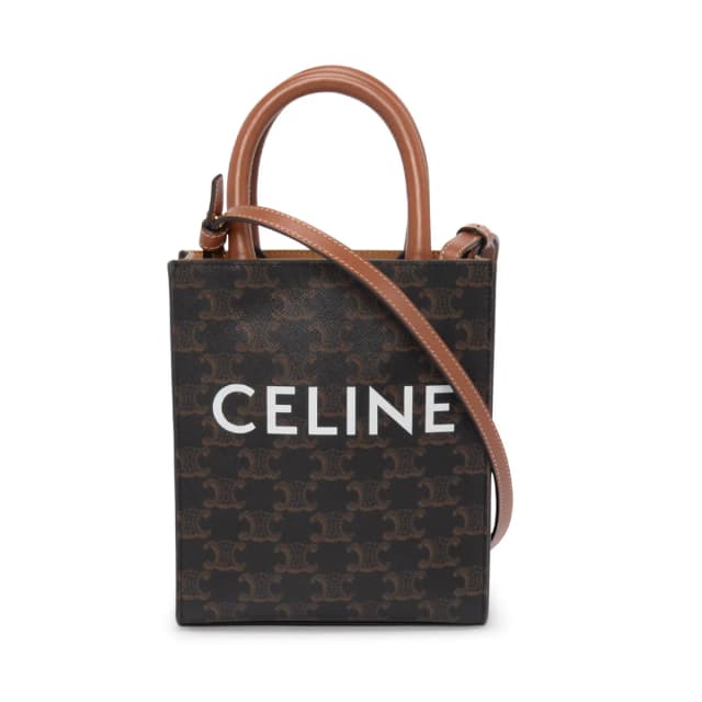 Celine Triomphe Canvas Mini Vertical Cabas Tote in Tan Canvas from Blue Spinach, photo 1 of 1