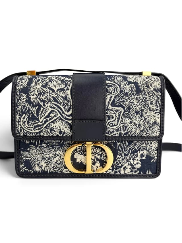 Dior Navy Canvas 30 Montaigne Flap Bag in Navy Canvas from Season 2 Consign, photo 1 of 1
