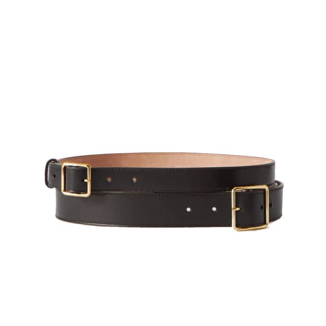 Alexander McQueen Double Belt Smooth, Black, image 1 of 1 from Cultstatus