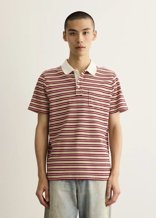 A.P.C. Oscar Polo in BAC DARK BEIGE, image 1 of 1 from Incu