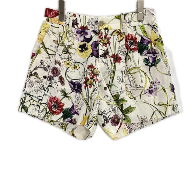 Gucci Ivory Linen Floral Shorts 36 in White from The Reluxe, photo 1 of 1