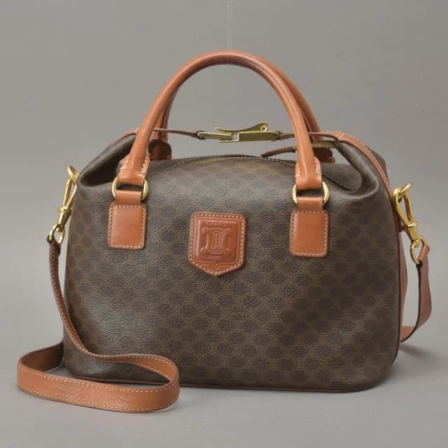 Celine Macadam Handbag 2-Way Leather Brown in Brown Leather from The Reluxe, photo 1 of 1