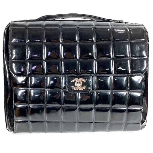 Chanel Business Bag CC Logo Beach Patent Black in Black Patent leather from The Reluxe, photo 1 of 1