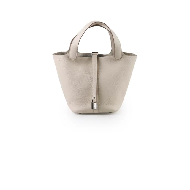 Hermès Picotin 18 Clemence Craie - Stamp K in White Clemence leather from The Purse Affair, photo 1 of 1