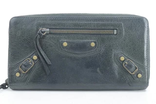 Balenciaga Black Leather Arena Classic Long Wallet in Black Leather from Bagriculture, photo 1 of 1