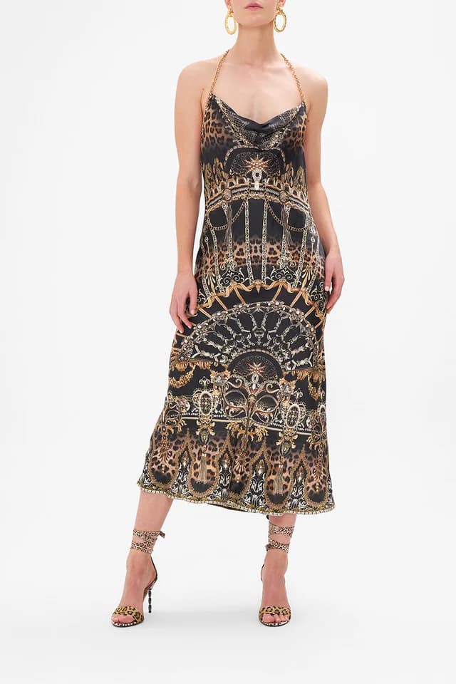 Camilla eBoutique (AU) BIAS HALTER DRESS MASKED AT MOONLIGHT, image 1 of 1 from CAMILLA