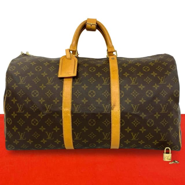 Louis Vuitton Vintage Keepall 50 Monogram Leather Boston Bag Brown in Brown Leather from The Reluxe, photo 1 of 1