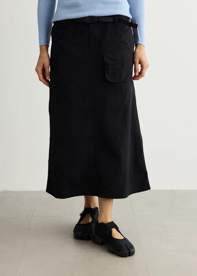 Gramicci Nylon Utility Skirt in BLACK, image 1 of 1 from Incu