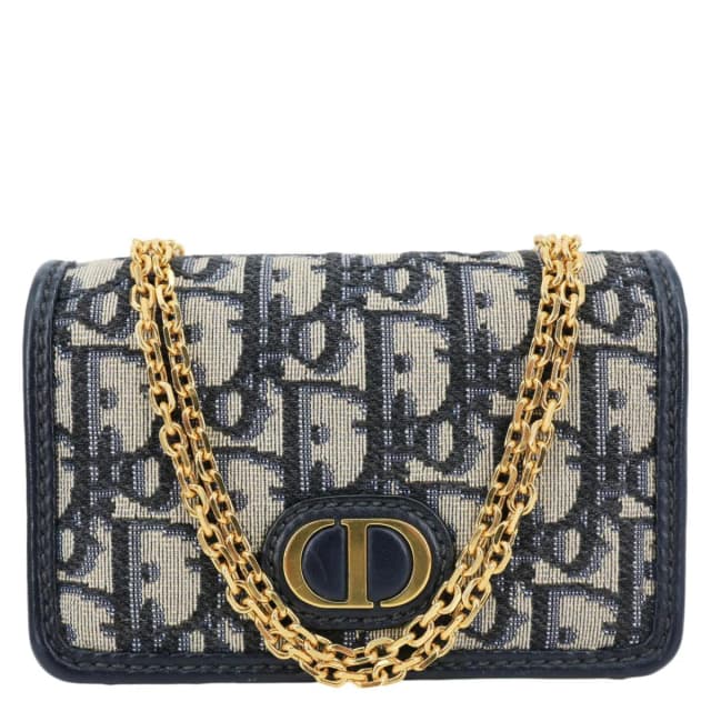 Dior 30 Montaigne 2 In 1 Nano Jacquard Oblique Pouch Blue in Blue from Dallas Designer Handbags, photo 1 of 1