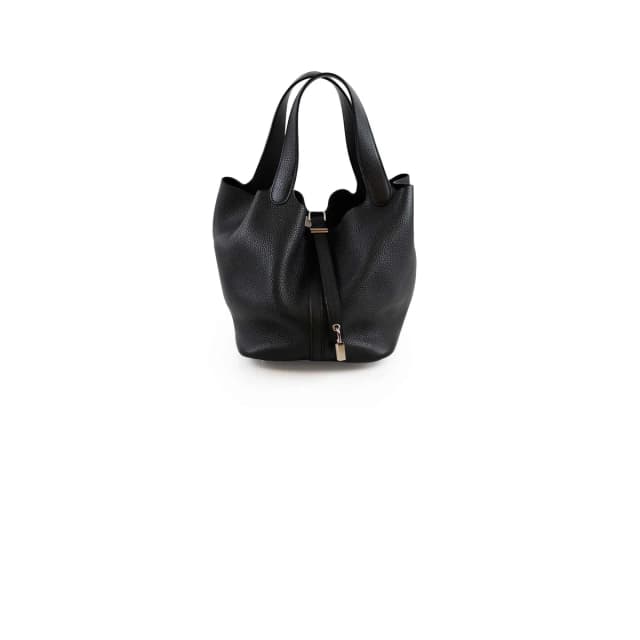 Hermès Picotin 22 Black PHW C Stamp in Black Clemence leather from The Purse Affair, photo 1 of 1