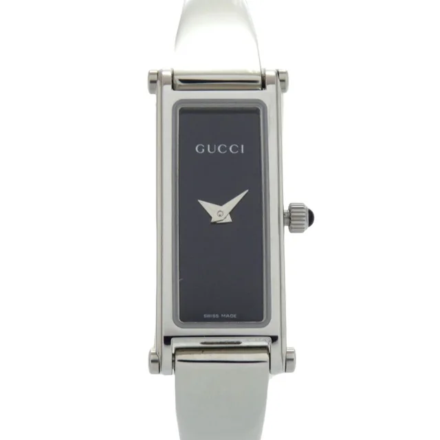 Gucci SS Black Silver Quartz Watch Dial in Black from The Reluxe, photo 1 of 1