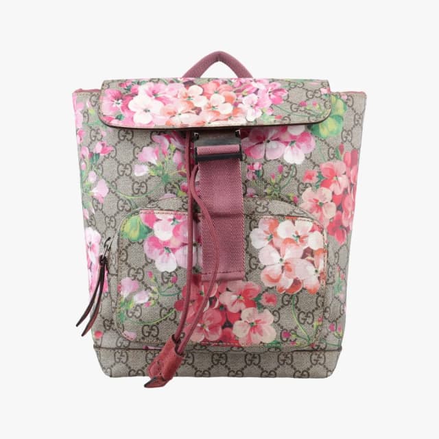 Gucci GG Blooms Multicolor Backpack in Multicolor Suede from The Reluxe, photo 1 of 1