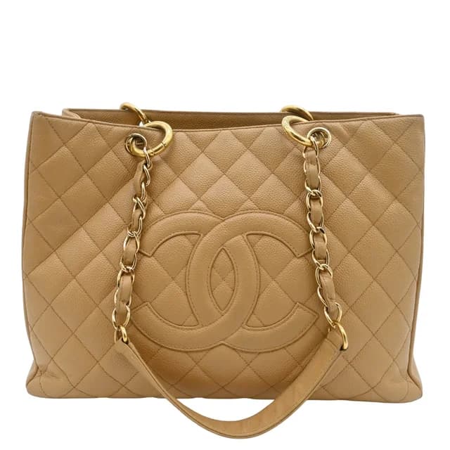 Chanel Quilted Caviar Leather Grand Shopping Tote Bag in Caviar leather from Clotheshorse Anonymous, photo 1 of 1