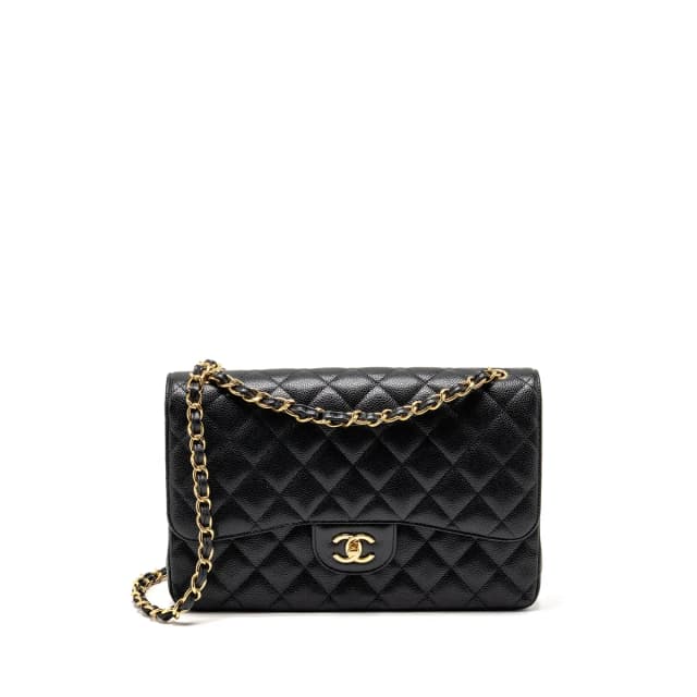 Chanel Jumbo Classic Double Flap Bag Caviar Black GHW (Microchip) in Black Caviar leather from EMIER, photo 1 of 1