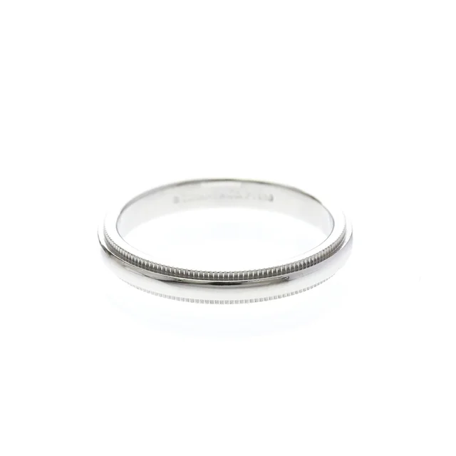 Tiffany & Co. Milgrain Ring Platinum Fashion No Stone Band Ring Silver in Silver Platinum from Elady, photo 1 of 1