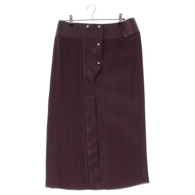 Hermès Medor Medle Lambskin Sheep Leather Pleated Skirt Brown 38 in Brown Lambskin from The Reluxe, photo 1 of 1