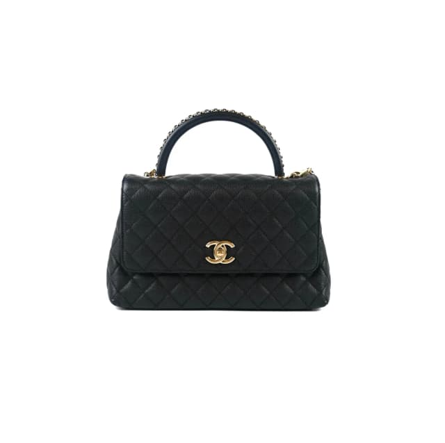Chanel Coco Handle Medium Black Caviar Microchip in Black Caviar leather from The Purse Affair, photo 1 of 1