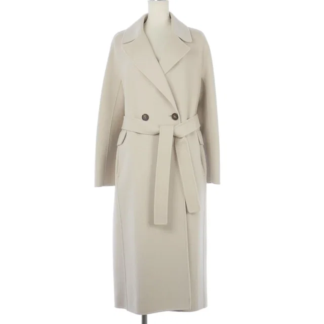 Max Mara S Pure Wool Coat Raglan Long Beige 40 in Beige Wool from The Reluxe, photo 1 of 1