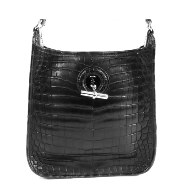 Hermès Vespa TPM Black Silver Niloticus Shoulder Bag in Black from The Reluxe, photo 1 of 1