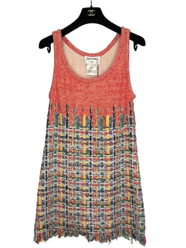 Chanel dress size 40 in Orange Tweed from Revivre, photo 1 of 1