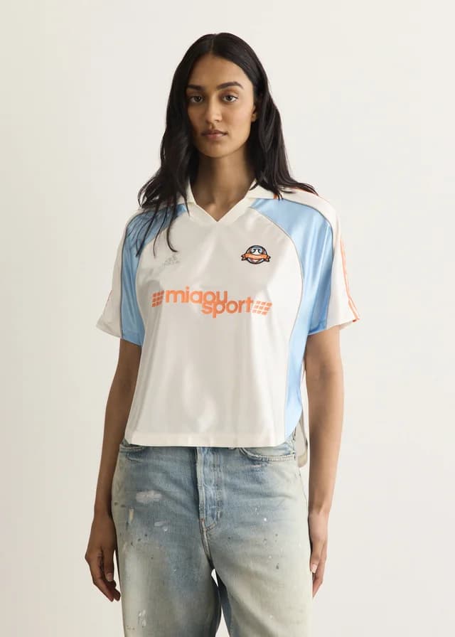Adidas x MIAOU Jersey in chalk white, image 1 of 1 from Incu