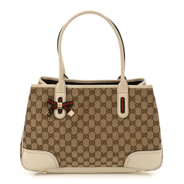 Gucci GG Monogram Princy Tote Canvas Bag - Off White in White Canvas from H&T, photo 1 of 1