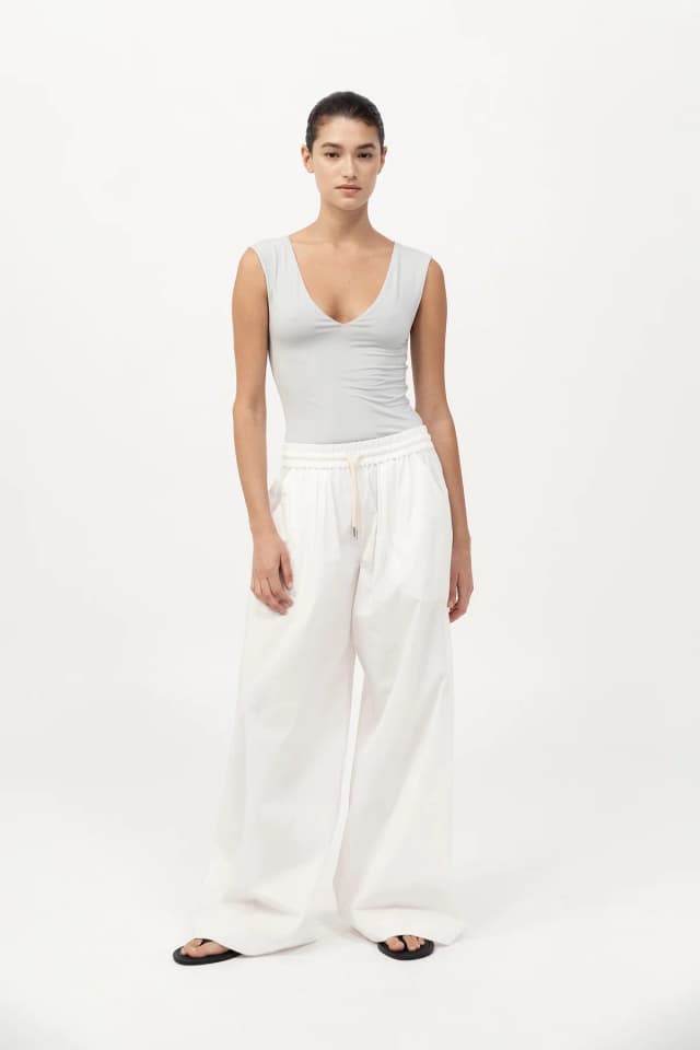 St Agni 90s Cupro Top - Silver, image 1 of 1 from St. Agni