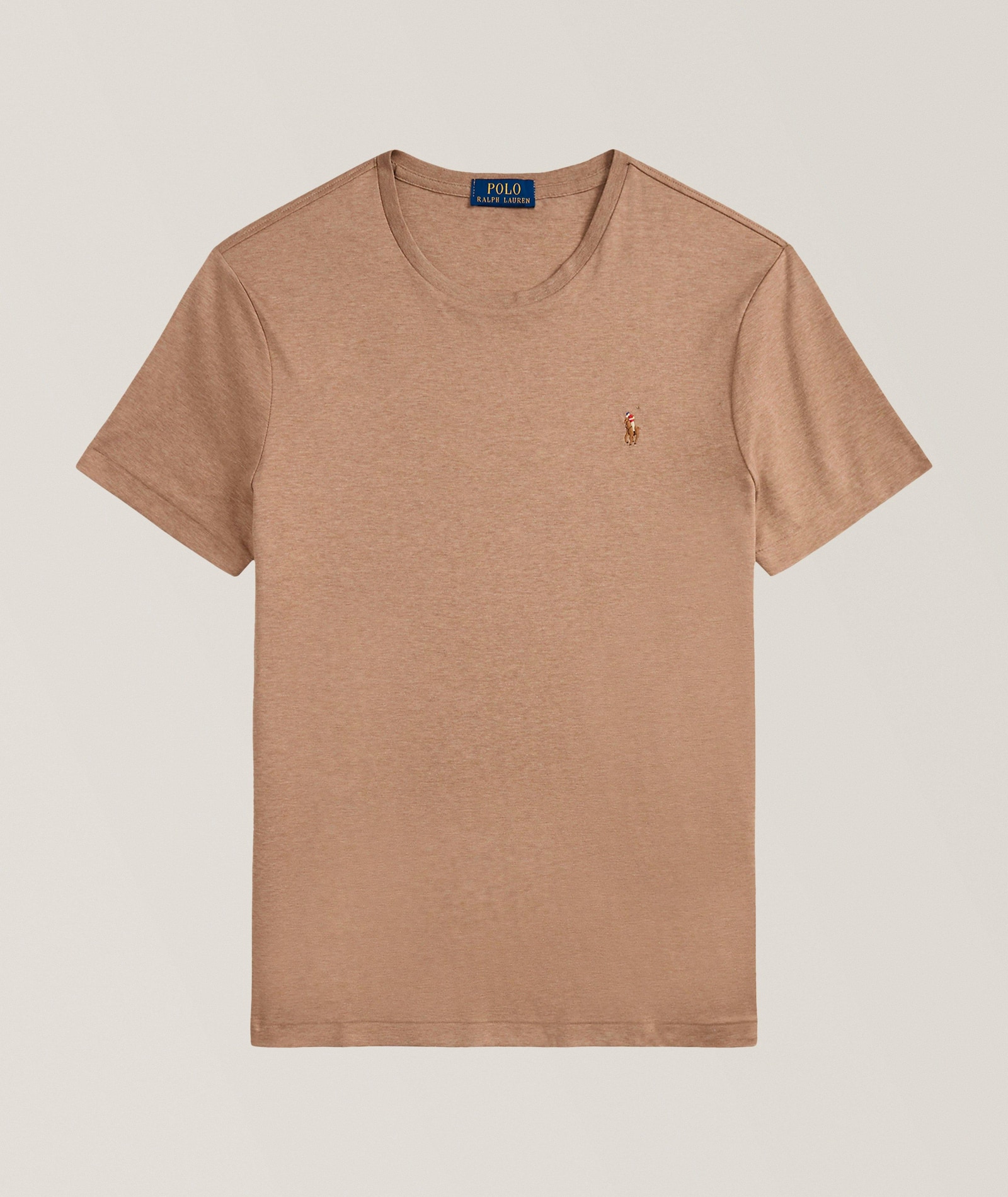 Polo Ralph Lauren Soft Cotton Crewneck T-Shirt in Brown Cotton & Cotton Blends, image 1 of 1 from Harry Rosen