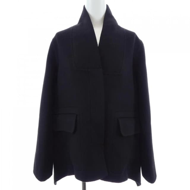 Hermès Coat Black in Black Cashmere from The Reluxe, photo 1 of 1