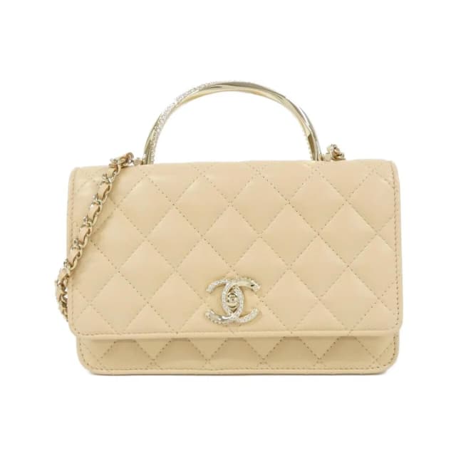Chanel Chain Shoulder Bag Beige in Beige Lambskin from The Reluxe, photo 1 of 1