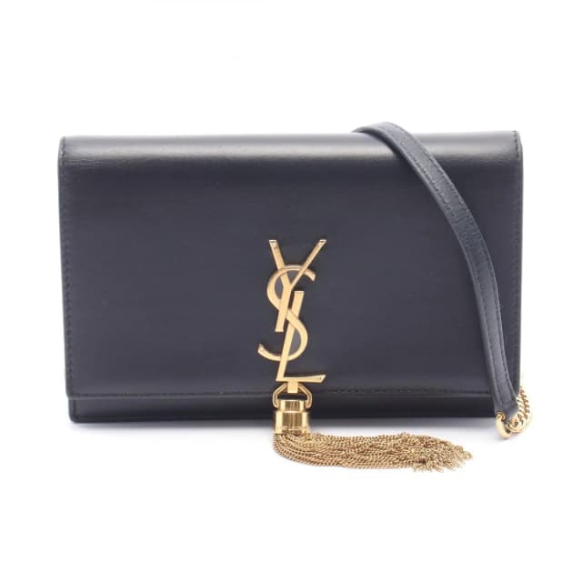 Saint Laurent Shoulder Bag Kate Tassel Black Leather Small in Black Leather from The Reluxe, photo 1 of 1