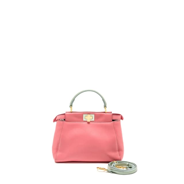 Fendi Colourblock Mini Peekaboo Nappa Leather Rosa Fluo/Oxigen Slate GHW in Nappa leather from EMIER, photo 1 of 1