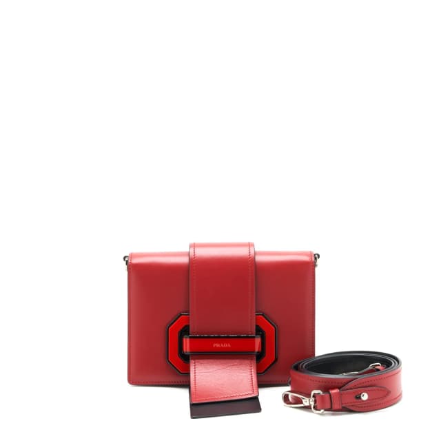 Prada Plex Ribbon Bag Red GHW in Red Leather from EMIER, photo 1 of 1