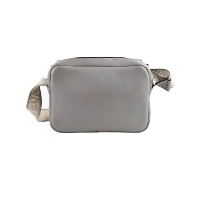 Loewe Military Messenger Crossbody Bag Grey in Grey Leather from The Purse Affair, photo 1 of 1