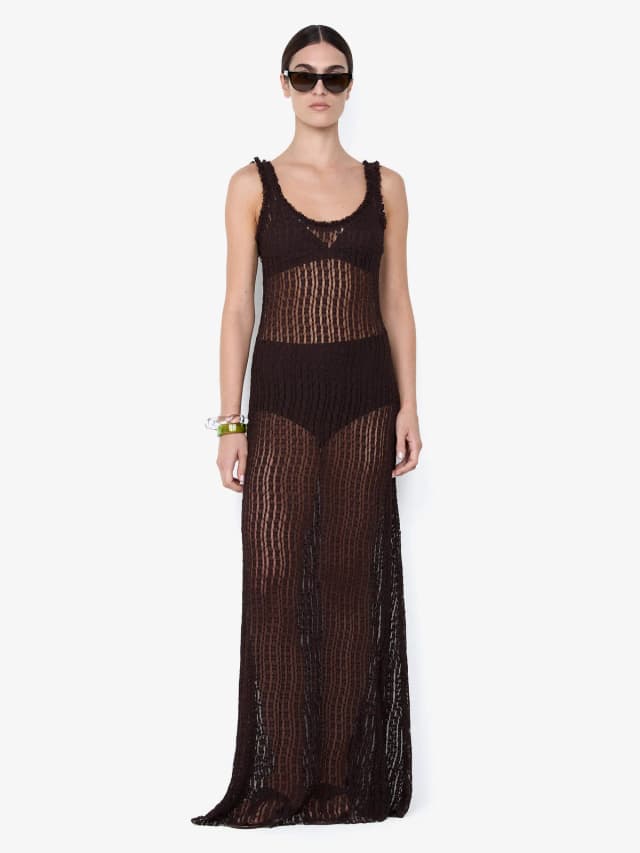 Bec&Bridge EMARETTA SCOOP MAXI DRESS - DARK CHOCOLATE, image 1 of 1 from BEC + BRIDGE