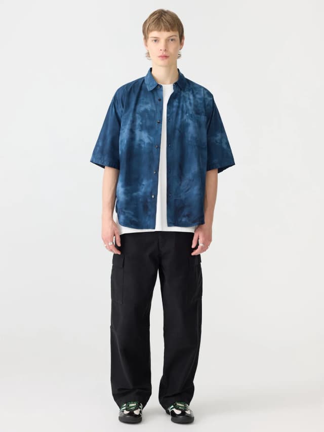 Bassike Motley Crushed Cotton Shirt, image 1 of 1 from bassike