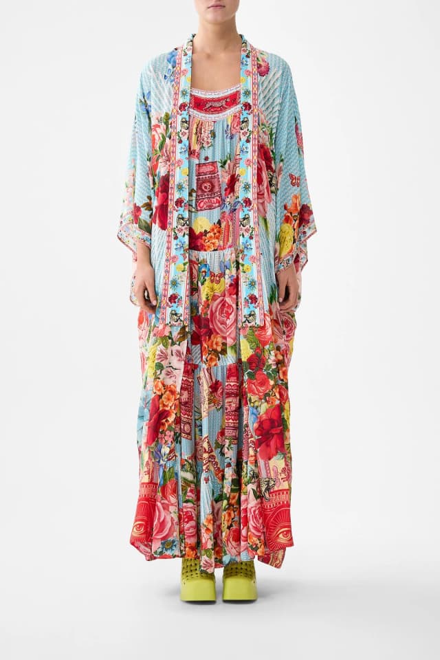 Camilla eBoutique KIMONO LAYER WITH COLLAR PAPERS AND CURIOUS CAPERS, image 1 of 1 from CAMILLA