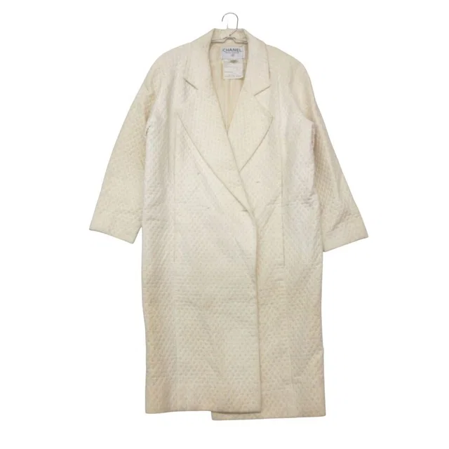 Chanel Coat Quilted Long Chesterfield Ivory in White from The Reluxe, photo 1 of 1