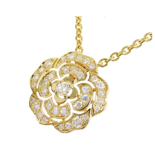 Chanel Camellia Pendant Yellow Gold 18K Diamond Necklace in Yellow from The Reluxe, photo 1 of 1