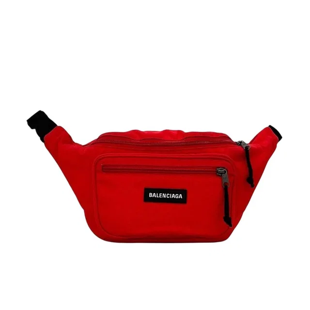 Balenciaga Belt Bag Explorer Bag Red Canvas Waist Pouch in Red Canvas from The Reluxe, photo 1 of 1