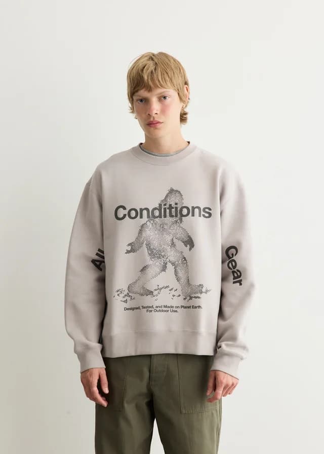 Nike ACG Therma-FIT "Tuff Fleece" Pull Over Sweatshirt in COLLEGE GREY, image 1 of 1 from Incu
