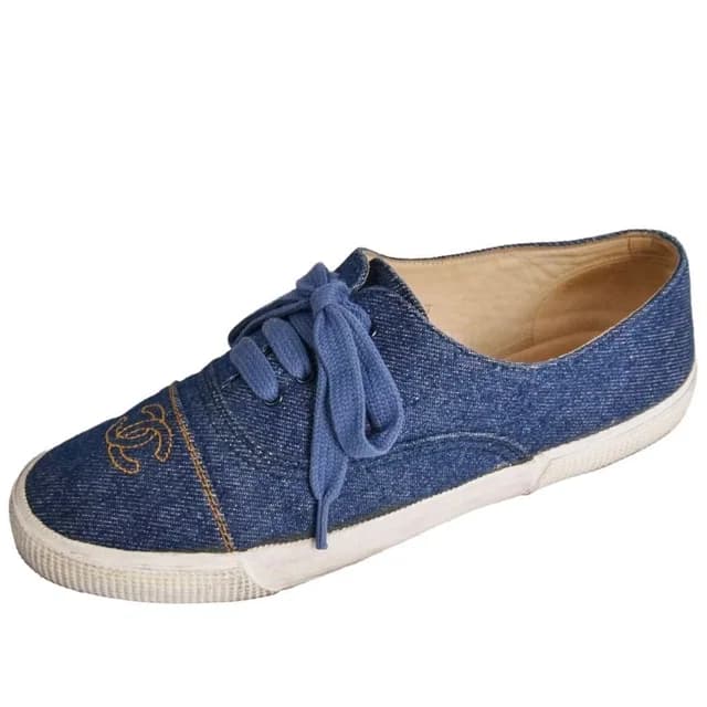 Chanel Vintage Sneakers Low-Cut Denim Cocoma in Denim from The Reluxe, photo 1 of 1
