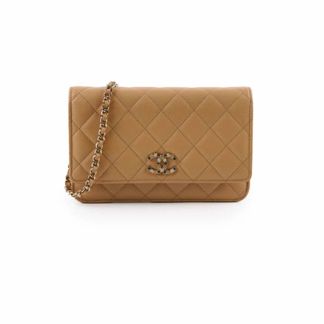 Chanel Caviar Wallet On Chain WOC Beige Microchip in Beige Caviar leather from The Purse Affair, photo 1 of 1