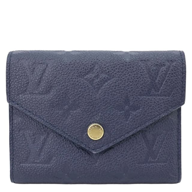 Louis Vuitton Victorine Monogram Empreinte Leather Wallet Navy Blue in Navy Leather from Dallas Designer Handbags, photo 1 of 1