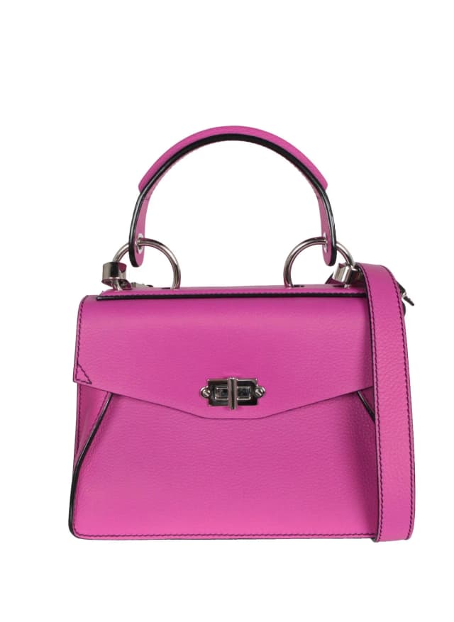 Proenza Schouler PS Small Hava Top Handle Grained, Berry, image 1 of 1 from Cultstatus