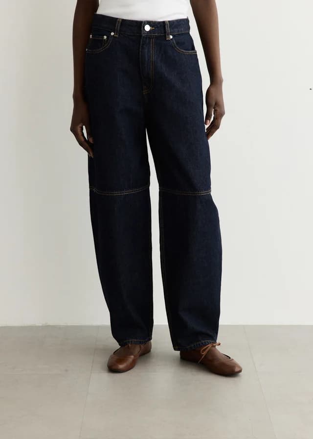 Ganni Dark Rinse Denim Stary Jeans in Rinse, image 1 of 1 from Incu