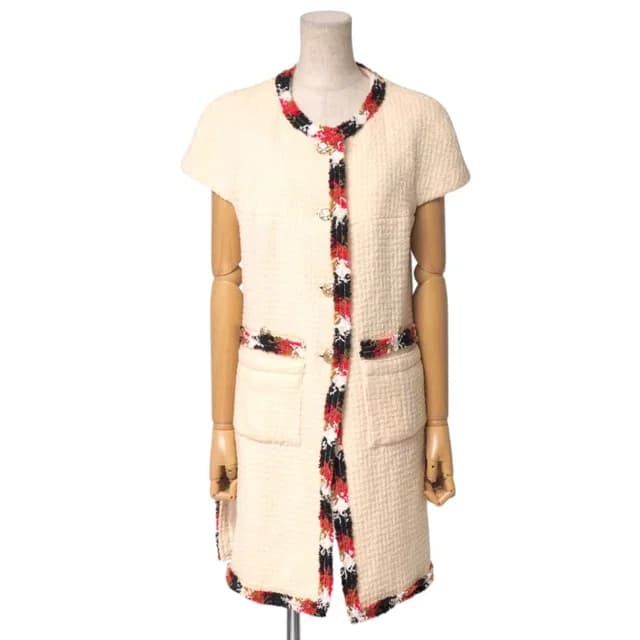Chanel Jacket 38 CC Logo Button Blade Trim Wool in Wool from The Reluxe, photo 1 of 1
