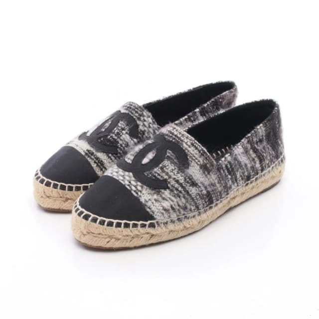 Chanel CC Logo Espadrilles Slip Ons Fabric from The Reluxe, photo 1 of 1